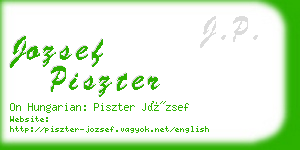 jozsef piszter business card